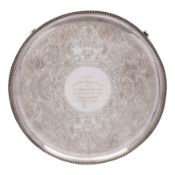A George III silver salver, maker John Lambe, London 1787,