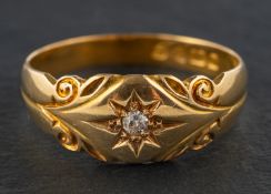 An Edwardian, 18ct gold and single-cut diamond ring, estimated diamond weight ca. 0.