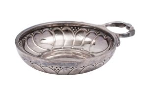 An Elizabeth II silver wine taster, makers S.C.R. Ltd.