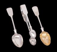 Exeter Silver comprising : a fiddle pattern teaspoon, maker William Rawlings Scobey, 1849,