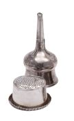 A George III silver wine funnel, makers Rebecca Emes and Edward Barnard I,