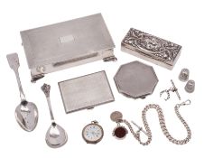 A mixed collection of silverwares,