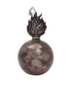 An Edward VII grenade table cigar lighter, makers probably Carley & Clarence Ltd.