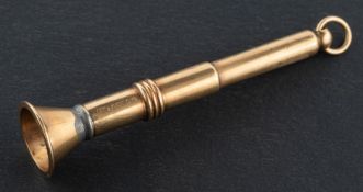 A 1940's, 9ct gold, cigar piercer, with hallmarks for Birmingham, 1949, length (exl jump ring) ca.