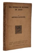 RANSOME, Arthur - Six Weeks in Russia in 1919 . Org. printed wrappers some loss on the spine. 8vo.