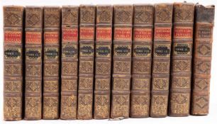RAPIN DE THOYRAS, Paul- Histoire d' Angeleterre. 10 volume set. Maps, plates. Cont.