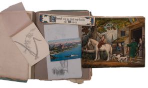 VICTORIAN SCRAP ALBUM : containing manuscript verse and examples of hand writing,