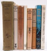 CROMPTON, John - The Hunting Wasp, original cloth in d/w, 1948, with 7 others mainly on insects (8).