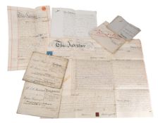 INDENTURES: a collection of seven (five on vellum) legal documents appertaining to Wood Green