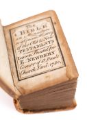 THE BIBLE in Miniature or a Concise History of the Old and New Testaments : Contemporary calf worn