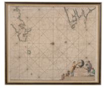 KEULEN, Joannes van - Pas-caert van de Canaei ... [ English Channel ] seventeenth century.