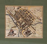 SPEED, John - Salisbury : hand coloured 17th century plan, Size : 130 x 105mm.