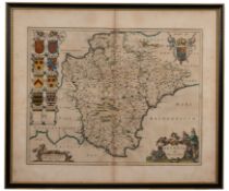 BLAEU, Jan - Devonia vulgo Devon-Shire : [Devon] and coloured map, 495 x 390 mm. Latin text.