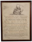SHIPPING BROADSIDE : Another copy ** PLEASE NOTE THESE ARE FASCIMILES