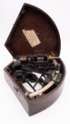 A late 19th century 9 inch radius vernier sextant,