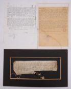 A 15th century ship's Indenture for the 'George of Tynbygh' circa 1413: Latin manuscript on vellum
