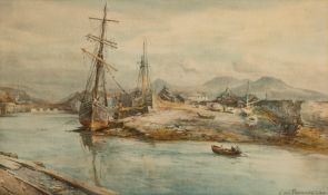 After Adderton Harbour scene with boats,