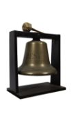The ship's bell from the Norwegian Motor Tanker 'Ferncrest': the 16 inch bell with square section