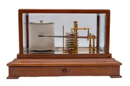 A 20th century mahogany cased barograph, maker Casella, London, No.