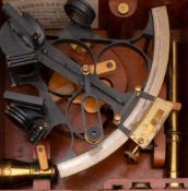 A 6 1/2 inch radius vernier sextant, maker J Coombes, Devonport, No.