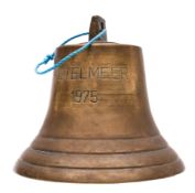 The ship's bell for the Dutch Coaster 'Ketelmeer': the 12 inch bell with square section suspension ,