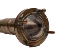 A brass diver's torch by Siebe Gorman & Co Ltd, London: signed as per title to casing,