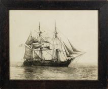 Two late 19th/ early 20th century photographs of HMS Surprise,