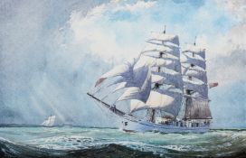 After Charles Napier Hemy RA (British, 1841-1917) Life chromolithograph after the original oil 50.