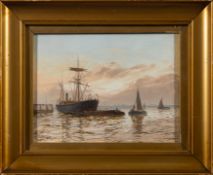 *Edwin Henry Eugène Fletcher (British, 1857-1945) Shipping scenes,