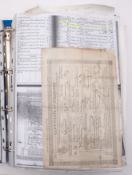 A collection of late 19th and early 20th century Naval Discharge papers: in two folio binders.