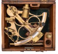 A late 19th/ early 20th century 8 inch vernier sextant , maker W Gerrard, Liverpool,