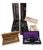 A small group of mid 20th centred medical instruments: comprising a tracheotomy tool by Pelnlon,