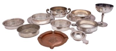 A collection of silver plated liner tableware's: including British India Steam Navigation Company