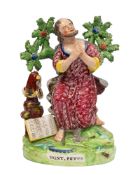 A pearlware figure of Walton type, of St.