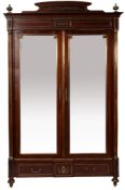 A mahogany and brass inlaid cabinet in Louis XVI style,
