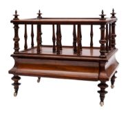 A Victorian walnut Canterbury,