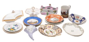 A mixed lot of English porcelain,