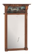 A 19th Century later gilt decorated pier mirror of rectangular shape with a moulded cornice of