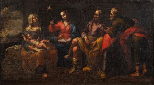 Follower of Giuseppe Maria Crespi (Italian, 1665-1747) The Virgin and Child with Saints Elizabeth,