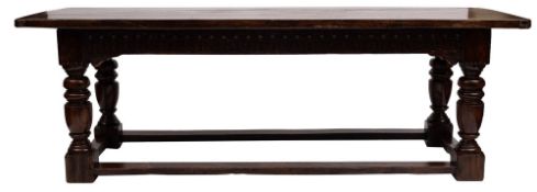 An oak refectory table,