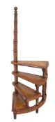 A flight of mahogany library steps in Regency style,
