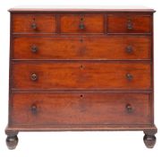 A mahogany chest of drawers, by Gillow of Lancaster,
