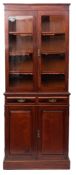 A Victorian mahogany and glazed cabinet bookcase,
