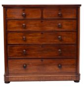 A Victorian mahogany chest of drawers,