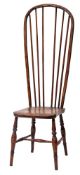 A Victorian ash, oak and elm spindle back chair,