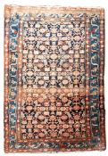 A Khamseh rug, the shaded field with an all over geometric design,