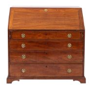 A George III mahogany bureau,