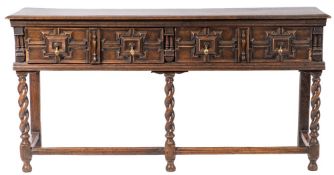 An oak dresser in 17th century style,