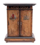 A Victorian walnut and crossbanded polyphon, the Britannia,