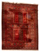 A carpet of Turkoman Hatchli design, machine made,